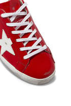 Zebra Patent Superstar Sneakers